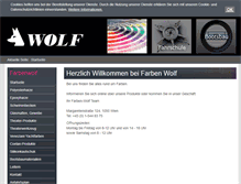 Tablet Screenshot of farbenwolf.at